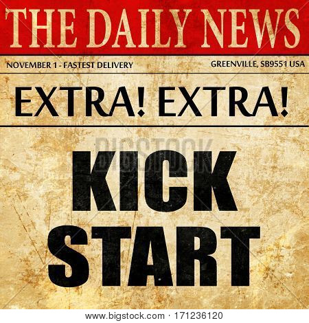 kickstart, article text in newspaper