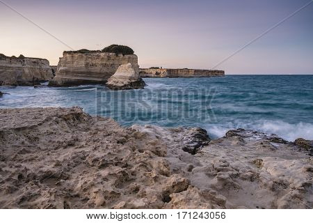 Sea view of Melendugno Salento Puglia Italy