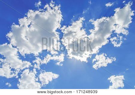 Sky and cloud like soft box with sun