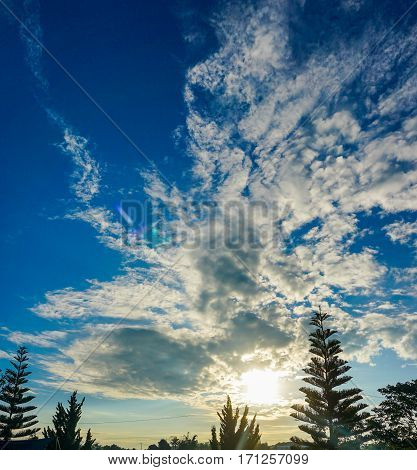 Beautiful Landscape With Nice Sky.