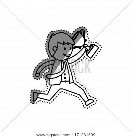 Businessman entrepreneur cartoon icon vector illustration graphic design