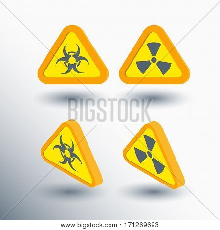 vector illustration chemical & radioactive health threats