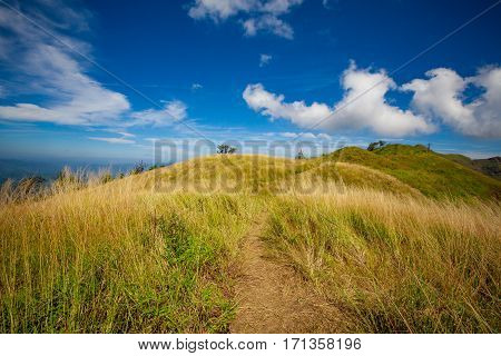 Mountain pathway for treking in Kanchanaburi, Thailand