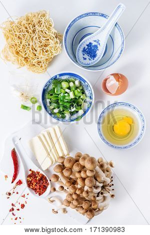 Ingredients For Asian Ramen Soup