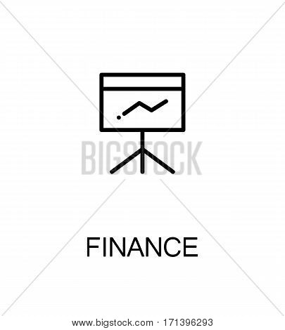 Finance icon. Single high quality outline symbol for web design or mobile app. Thin line sign for design logo. Black outline pictogram on white background