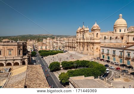 Noto Cathedral Is A Roman Catholic Cathedral In Noto In Sicily