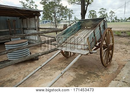 Old horse cart on a farm