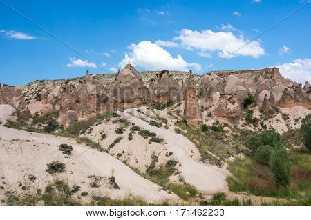 A rock formation at the Devrent Valley in Cappadocia Turkey