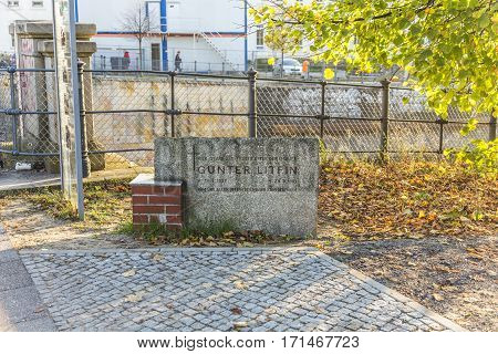 Memorial At The Wall To Remember The First Killed Person Guenther Litfin