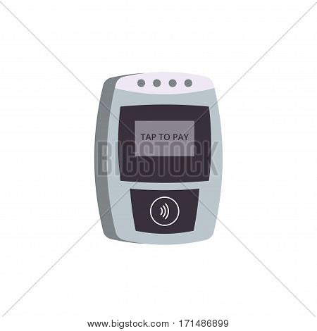 Wireless Payment vector illustration in flat style. NFC, Near-field communication concept.