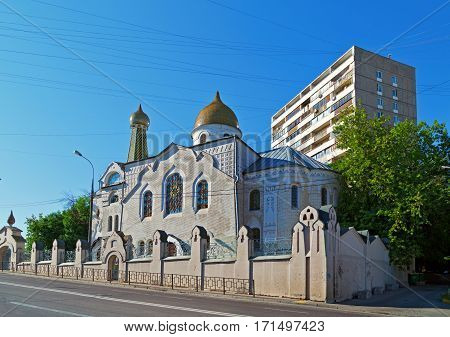 Inactive old Believers Church of Intercession of the blessed virgin Mary in Gavrikov lane. Moscow, Russia