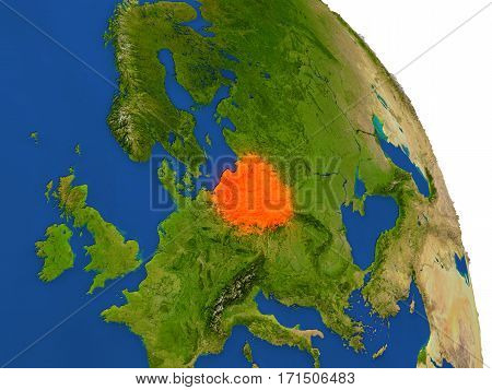Map Of Poland In Red