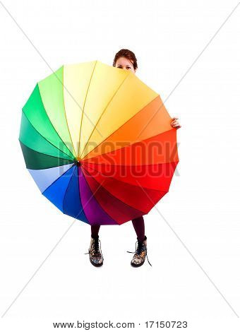 Mädchen mit Regenschirm