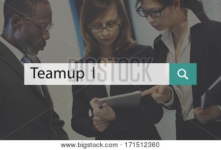 Business Teamwork Teamup Strategy Planning