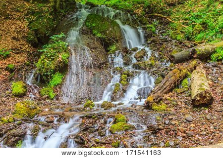 Photo of a small waterfall in Yedigoller Bolu.