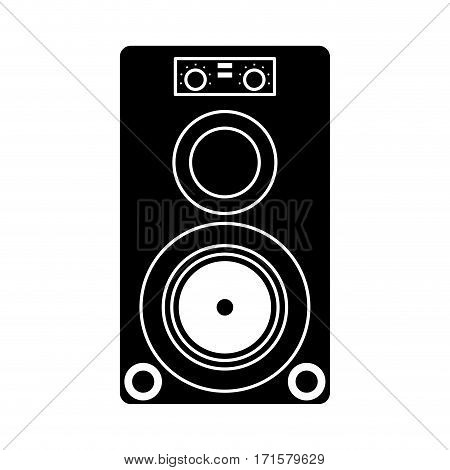 musical speaker audio stereo pictogram vector illustration eps 10