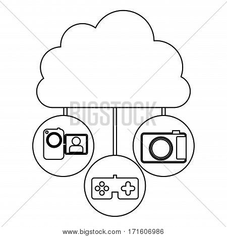 database hosting icon stock image, vector illustration design