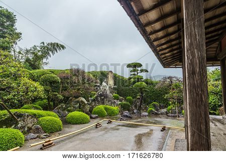 Japanese Garden In Chiran Samurai District In Kagoshima, Japan.