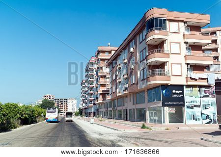Kumluca, Turkey - June 20.2014. General view of the city in the summer at the height of tourist season