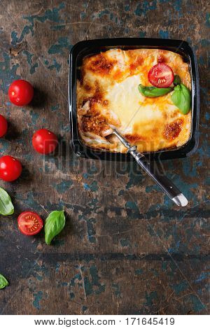 Lasagna In Plastic Box