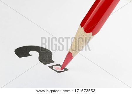 Conceptual visualization of doubt when voting for elections