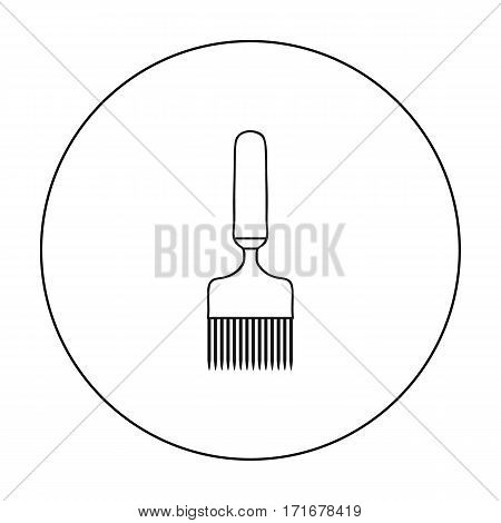 Uncapping fork icon in outline style isolated on white background. Apiary symbol vector illustration