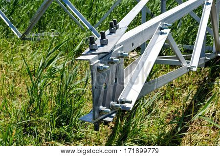 Assembly And Installation Of New Support Of A Power Line