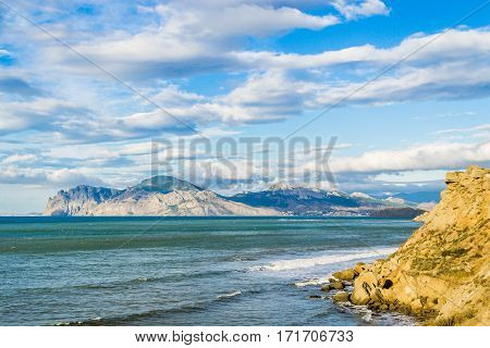 The beautiful landscape can be interesting for the materials of the marine leisure. Large view of the sea and the mountains will help you relax and forget the worries.