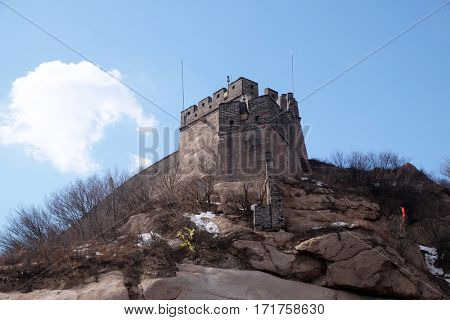 BADALING - FEBRUARY 24:  The Great Wall of China in Badaling, China, February 24, 2016.