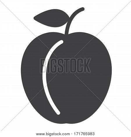 Plum icon vector, filled flat sign, solid pictogram isolated on white, logo illustration