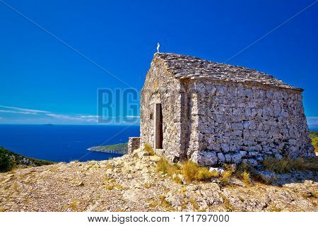 Scenic Chapel On Top Of Vis Island