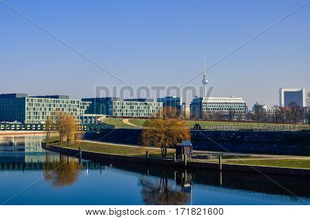 Berlin Government Modern Skylinie Buildings