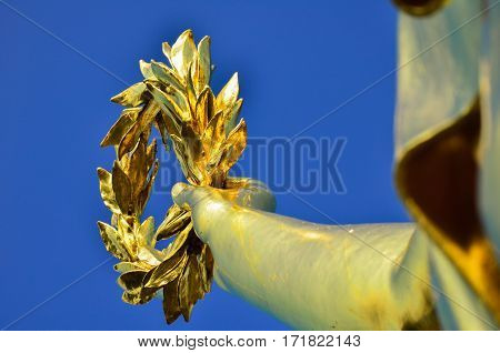 Berlin Siegessäule Detail Arm With Laurel Wreath