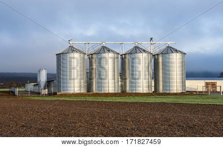 Silo In Beautiful Landscape