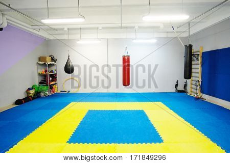 Interior of a boxing hall