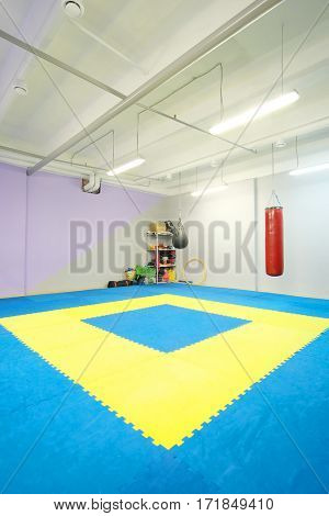 Interior of a boxing hall
