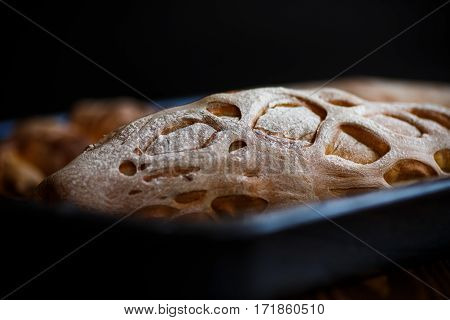 bread shaped in the form of home baking
