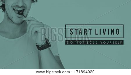 Motivation Positive Start Living Quote 