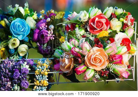 Beautiful jewelry girls hair flowers crafting, creating, day, decoration