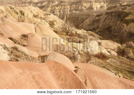View of Pidgeon Valley Cappadocia in Turkey