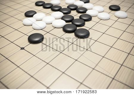 Go game or Weiqi (Chinese board game) background