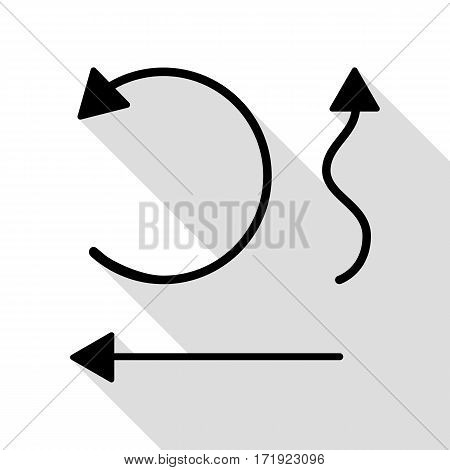 Simple set to Interface Arrows Black icon with flat style shadow path.