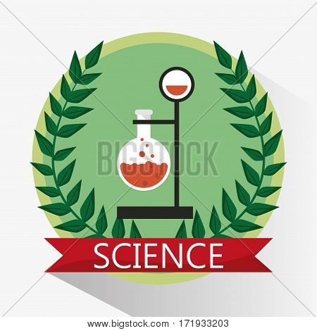 science laboratory beaker stamp vector illustration eps 10