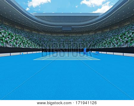 3D Render Of Beutiful Modern Tennis Grand Slam Lookalike Stadium