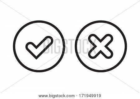 Tick And Cross Signs Simple