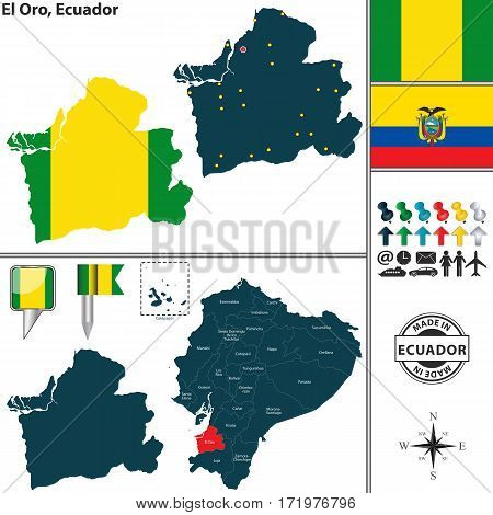 Map Of El Oro, Ecuador