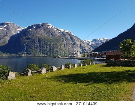 Impressive Scenery When Arriving In Eidfjord, Norway.