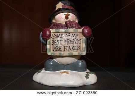Close-up Of A Christmas Decoration With A Cute Message.