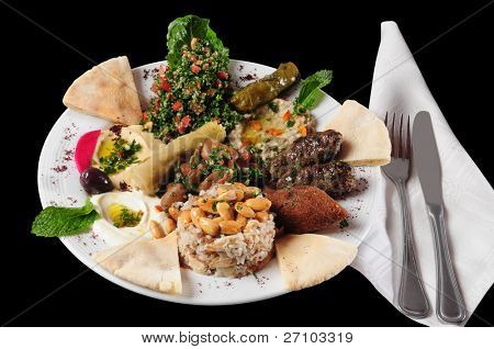 Cucina libanese. Tracciato di ritaglio è incluso.