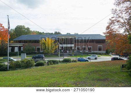 Wellesley Free Library In Wellesley, Massachusetts, Usa.